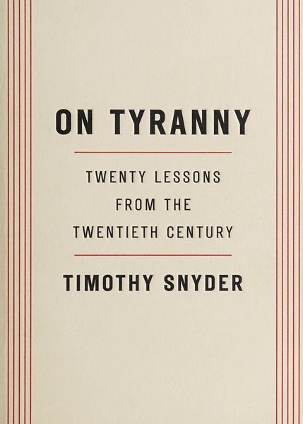 Book cover for On Tyranny