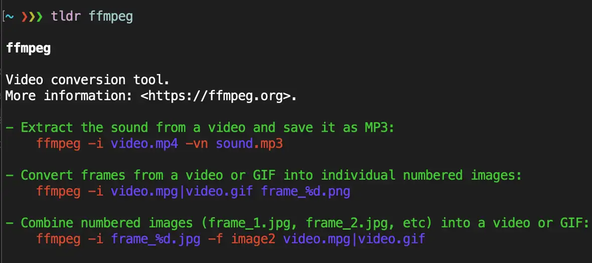 FFMPEG Console output